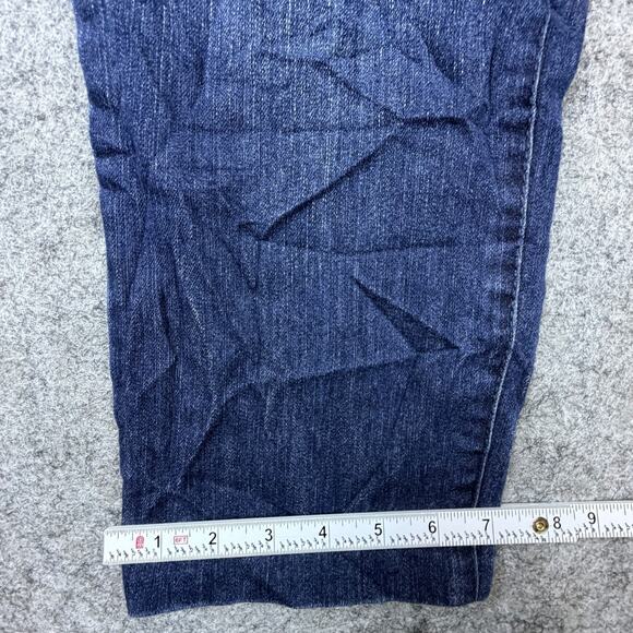 Y2K Style & Co Ankle Jeans Womens 12 Petite Blue Stretch Gold Studded Cropped - Picture 7 of 11